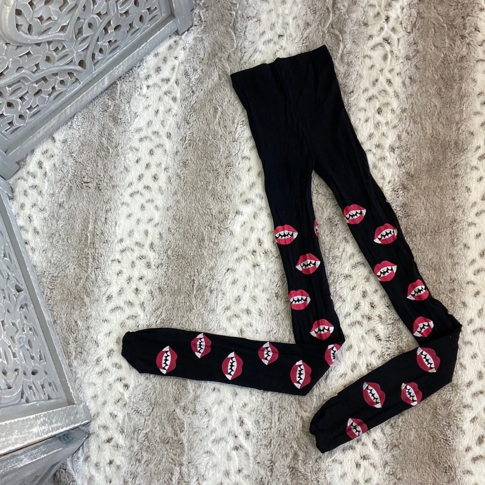 NWOT! Vampire teeth tights girl OS Halloween costume party spooky trick or treat
